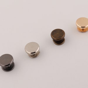 Rivetti a vite in metallo da 9mm-3 mm testa avvitata rivettati in pelle rivetto in metallo pulsante screwback set 4-10-20 set