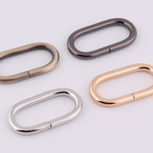 1,5 "(38 mm Innen) Metall Oval Ring, Taschengurt Schnalle Geldbörse Ring, Gurtband Taschenverschluss Leder Handwerk Handtasche machen Hardware 2-4-10 Stück