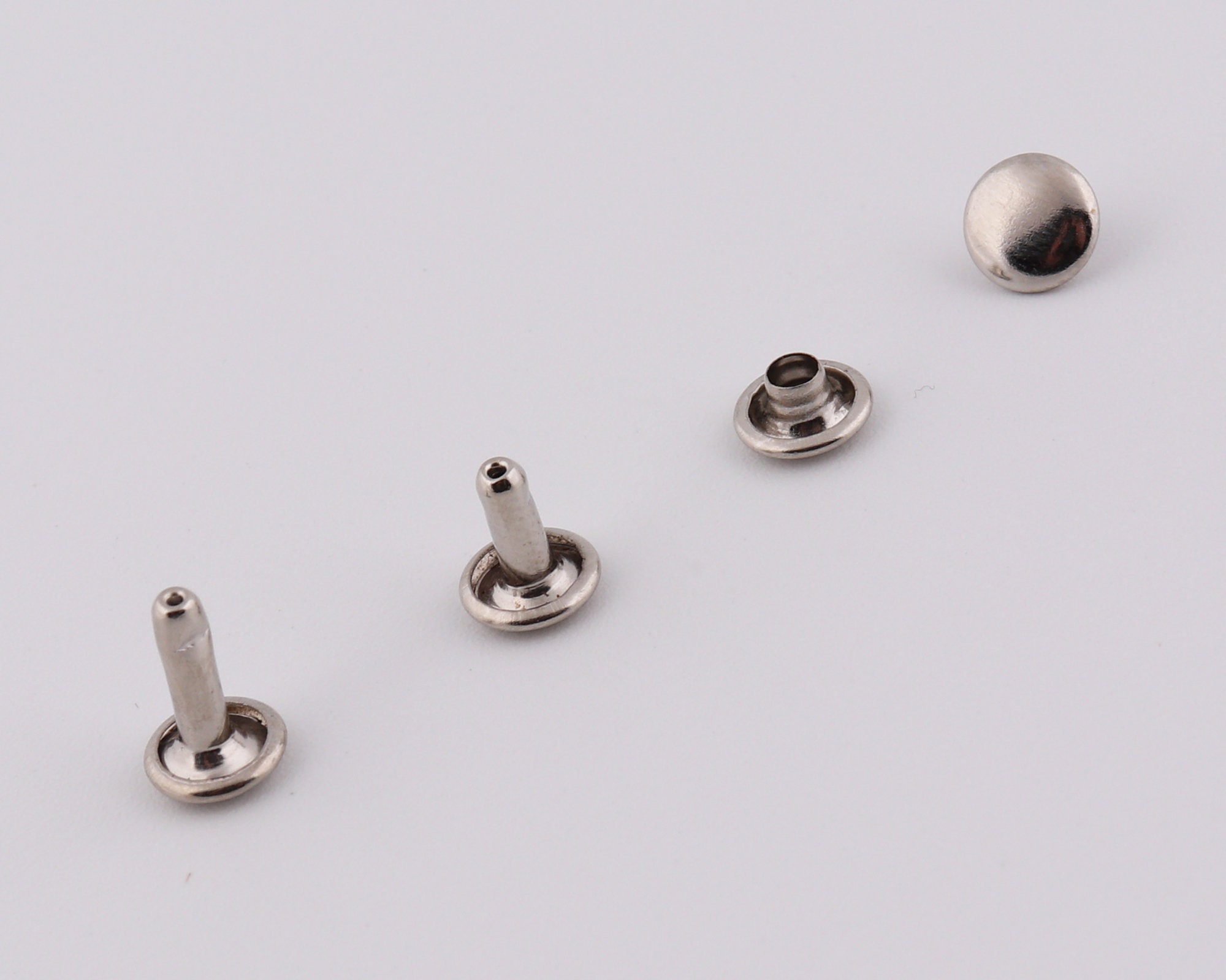 7×8mm 7×10mm Metal Rivets Double Cap Round Rivets Flat Rivets Leather ...