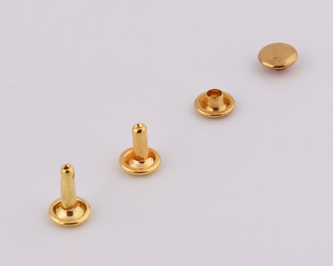 7×8mm 7×10mm Metal Rivets Double Cap Round Rivets Flat Rivets Leather ...