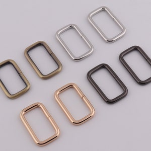 1.5&quot; (39mm Inner) metal rectangle buckle rectangular rings purse strap buckle webbing bag clasp handbag making hardware 2-4-10 pcs