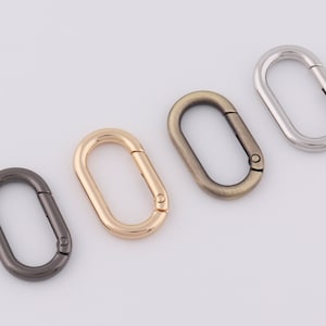 1.25&quot; (32mm Inner) oval spring o ring  metal clasps spring gate ring spring o ring clasp push gate snap hooks 2-4-10pcs