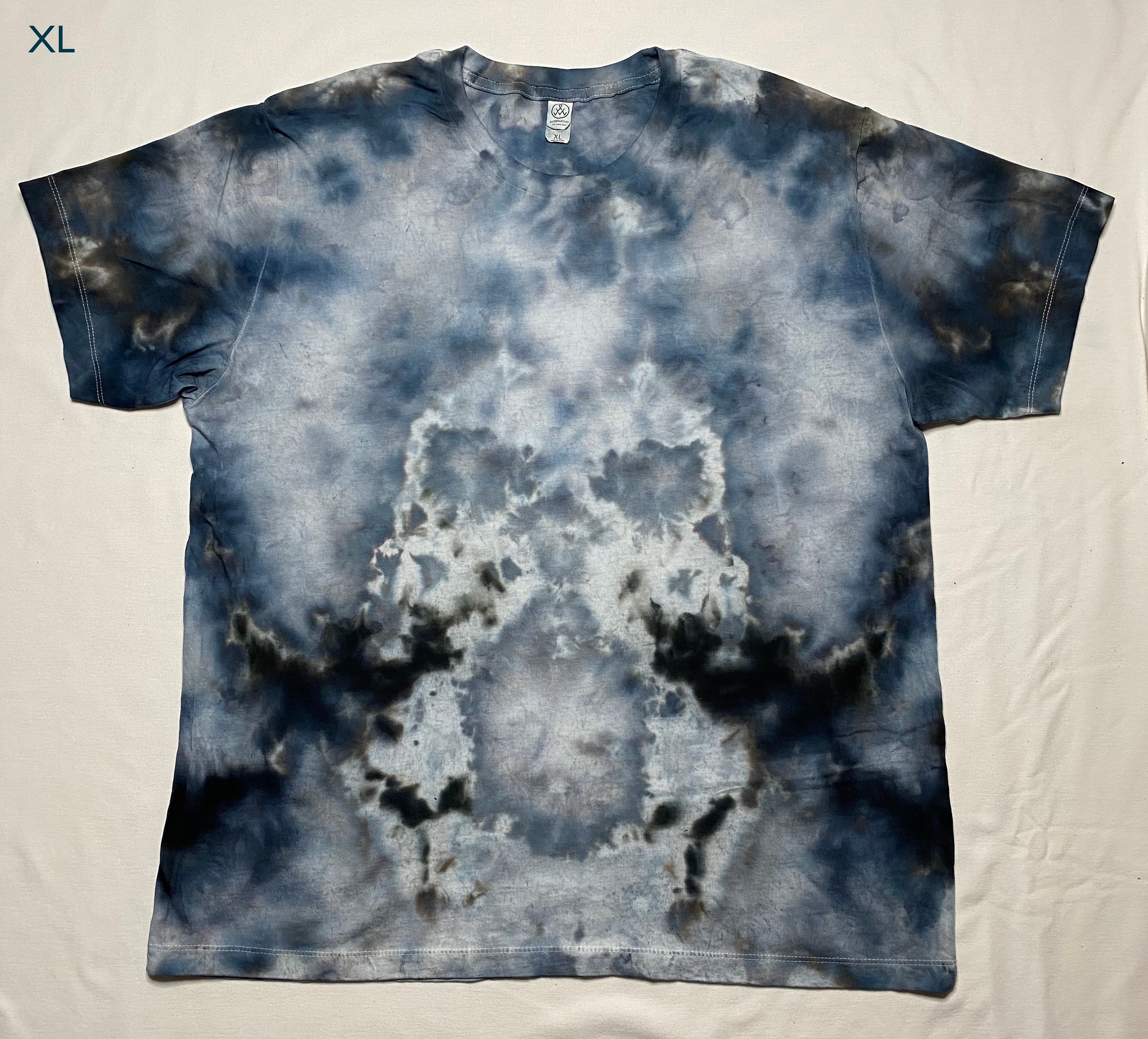 mens black and white tie dye shirt