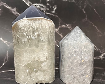 Druzy Agate Crystal Tower, Home Decor