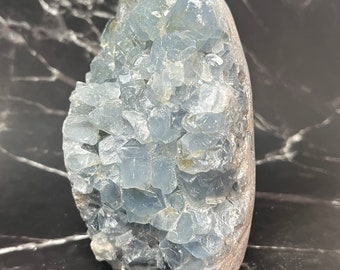 Rare Blue Celestite Cutbase Freeform; blue Celestite; Celestite freeform; home decor