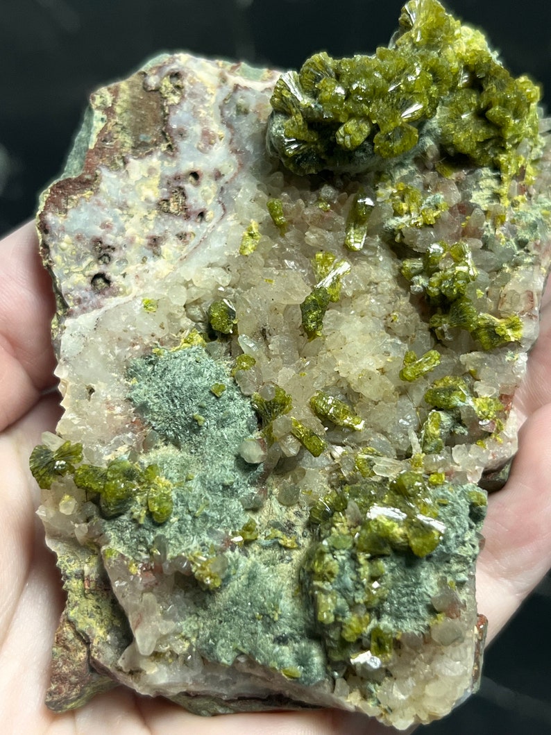 Epidote and Quarts Clusters; Epidote; Quartz; Unique Crystals; Home ...