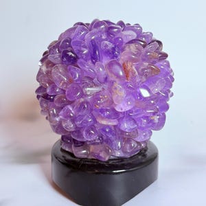 amethyst tumble lamp; Crystal lamp; Crystal decor; amethyst lamp; amethyst decor