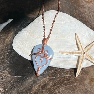 Angelite necklace; Angelite jewelry; soft blue jewelry; crystals; crystal jewelry