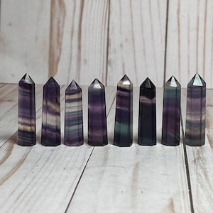 Fluorite points; fluorite crystal; fluorite tower; mini fluorite; rainbow fluorite; mini crystals