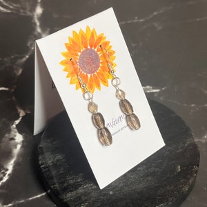 Smokey Quartz Earrings; Smokey Quartz jewelry; Crystal jewelry; Crystal earrings; handmade jewelry