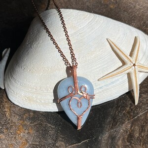 Angelite necklace; Angelite jewelry; soft blue jewelry; crystals; crystal jewelry image 3