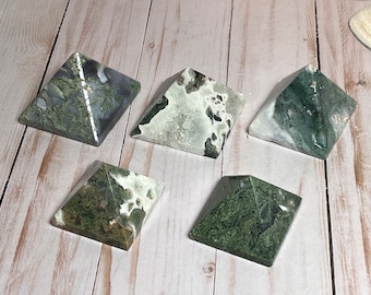 Moss Agate Pyramids