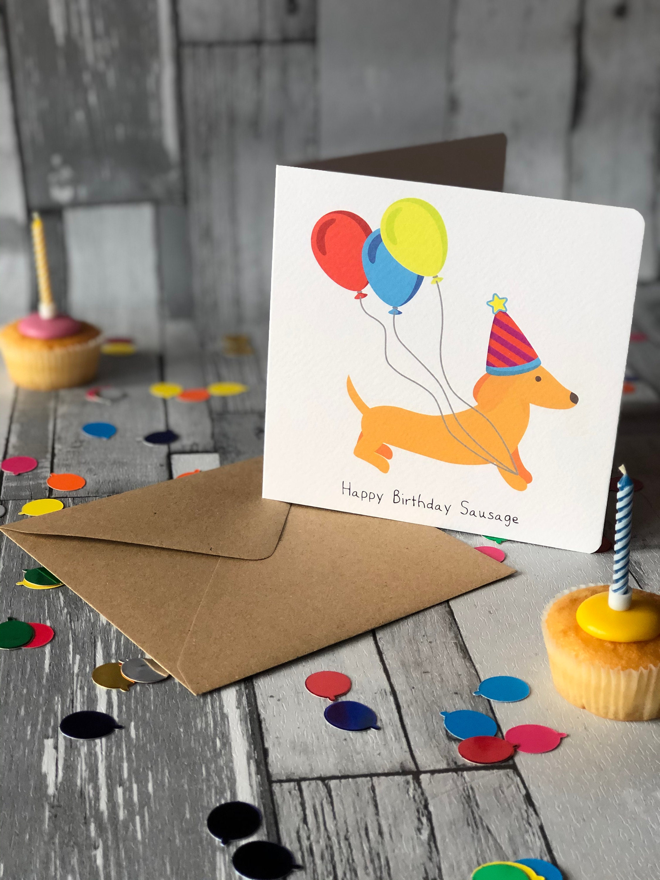 Sausage Dog Birthday Card Luxury Dachshund Card With Envelope Happy ...