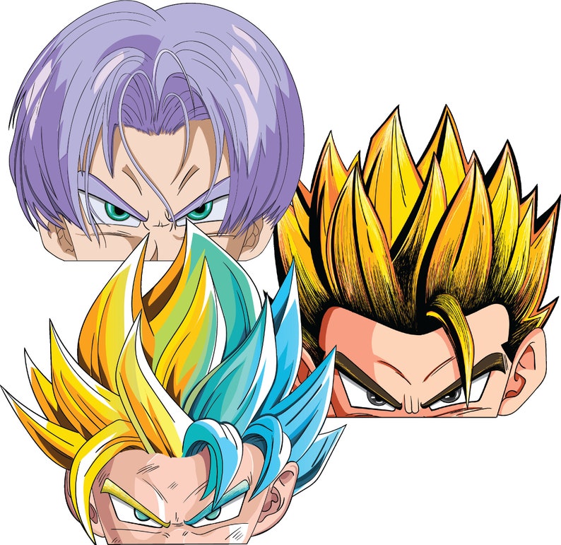 DRAGON BALL Z Holographic Stickers Etsy