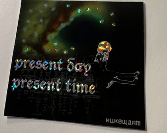 heden heden tijd - seriële experimenten lain glitter vinyl waterdichte sticker