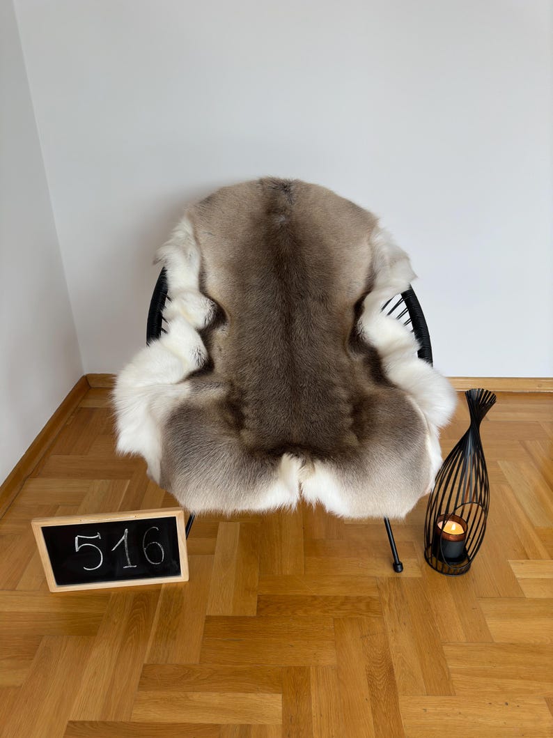 Luxurious Reindeer Hide Unique Giant Size 140 X 100 Cm Reindeer Skin