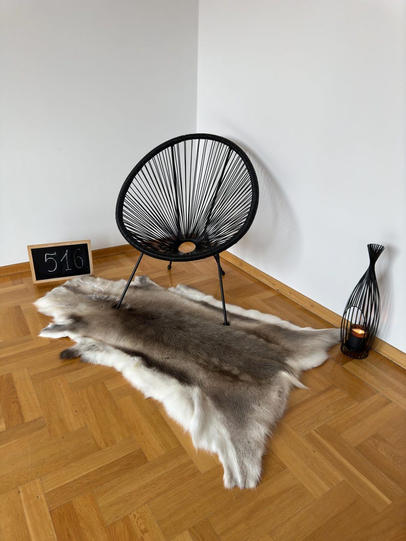 Luxurious Reindeer Hide Unique Giant Size 140 X 100 Cm Reindeer Skin
