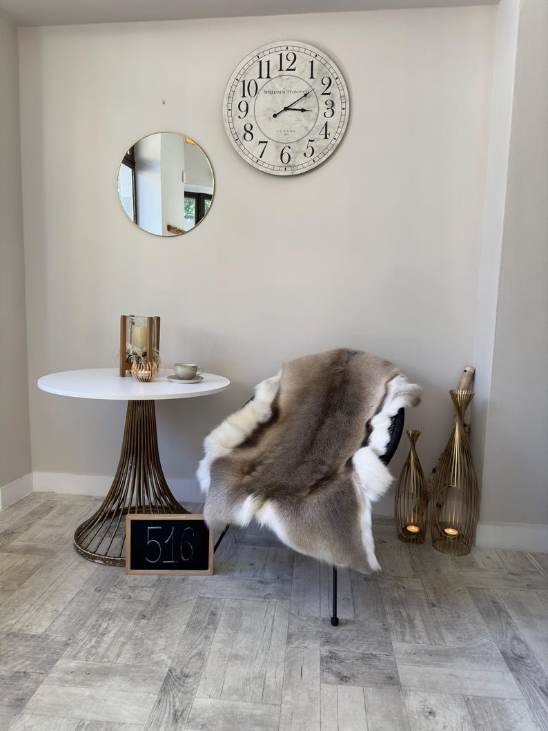 Luxurious Reindeer Hide Unique Giant Size 140 X 100 Cm Reindeer Skin