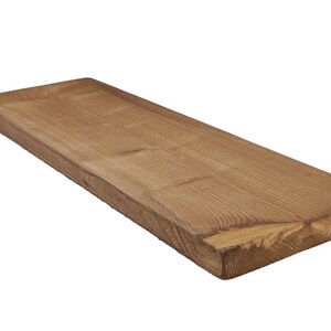 Engineered Oak Flat Edge Rustic Shelf