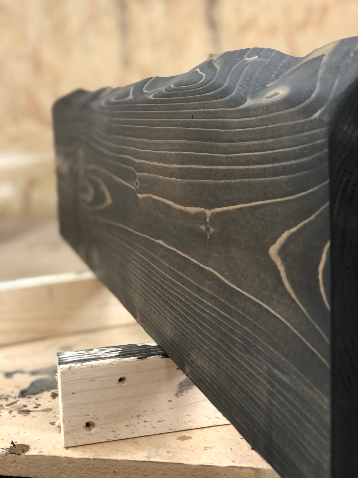 Driftwood Grey Live Edge Rustic Shelf Vintage Shelf Pine Etsy