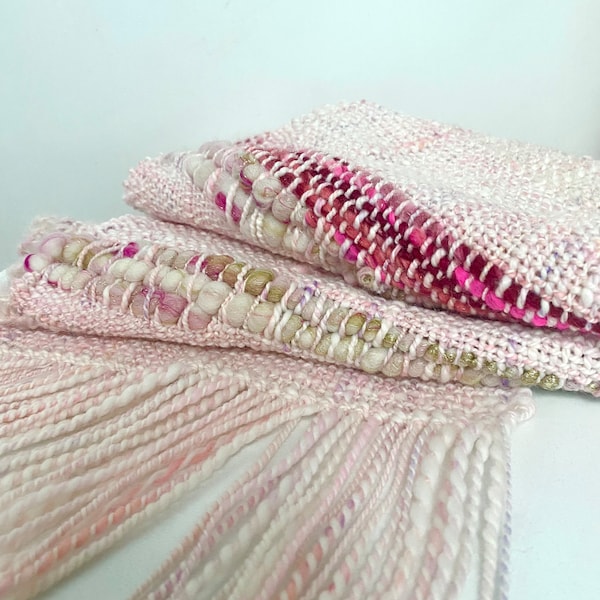 Hand Woven Scarf - Hand Spun Hand Woven Scarf - Handmade Scarf - Hand Woven - Woven Textile