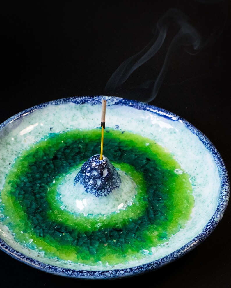 Handmade original ceramic incense stick holder plate with Etsy