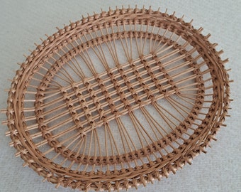 Wicker decor plate willow wall plate handmade bread table handwoven sandwiches plate hanging wall decor gift idea