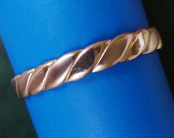 Vintage brass bracelet, silver tone bangle, jewelry bracelet, brass bangle, gift for woman