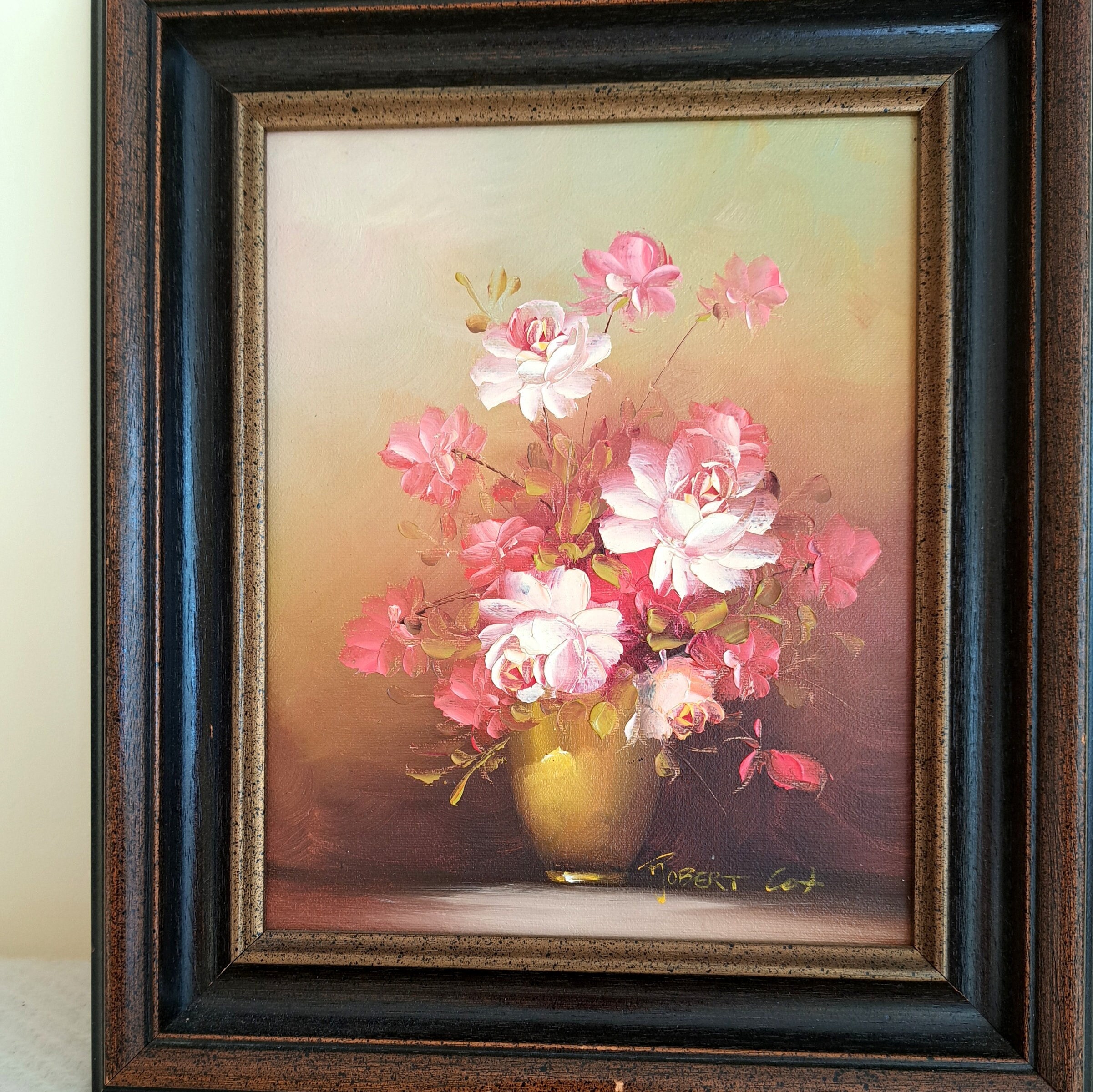 ROBERT COX ロバートコックス 静物画 花 絵画 油絵 額装 /SR6