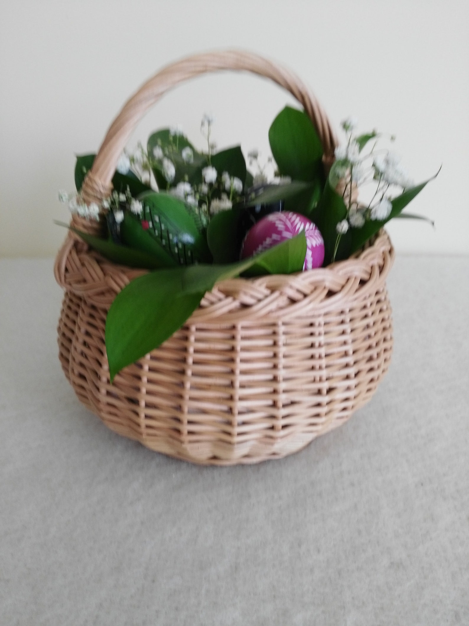Lovely handwoven wicker basket willow EASTER BASKET basket Etsy