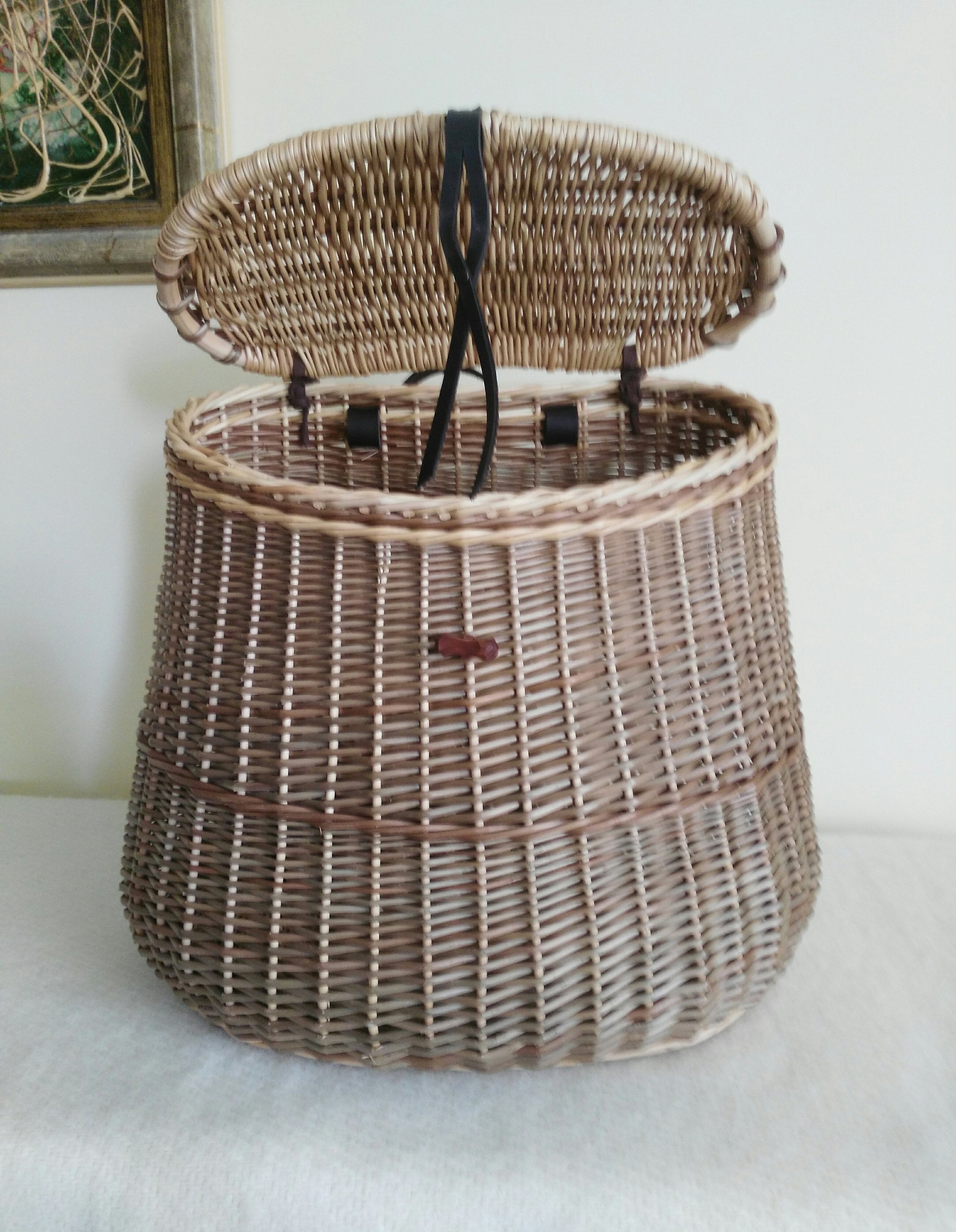 Large Foraging Basket Backpack Wicker F9B