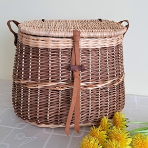 Handwoven Wicker Shoulder Bag – Handmade Summer Handbag – Natural Willow Purse – Outdoor Basket Bag – Gift for Her or nature lover