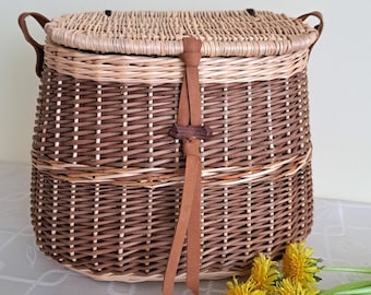 Bolso de hombro de mimbre tejido a mano: Monedero de mimbre hecho a mano