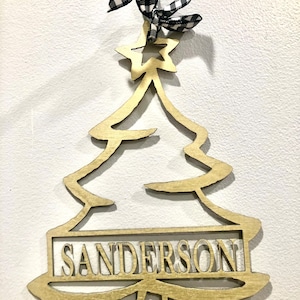 Personalized Christmas tree with family name