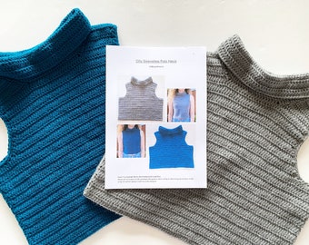 Dilly Sleeveless Polo Neck - Crochet Pattern, PDF Download