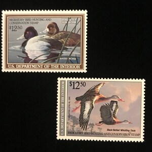 RW56, RW57, US Duck Hunting Stamps, MInt Never Hinged, issued 1989, 1990