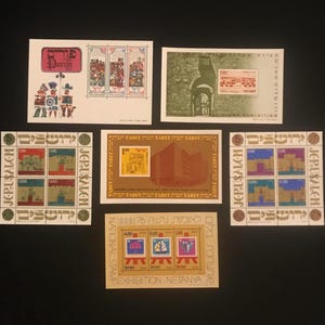 Israel Collectable Stamps 6 Souvenir Sheets