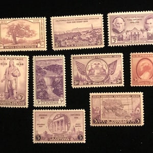 1935 & 1936 MNH complete set of 9 “sheet stamps”