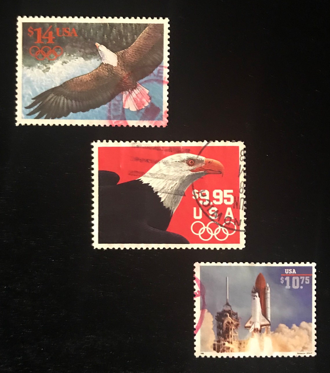 Express Mail Stamps 1991 & 1995 set of 3 postally used Etsy