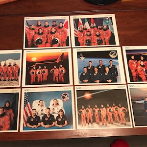 Space Shuttle Set of 10 Crew Photo Cards, 1990-1992
