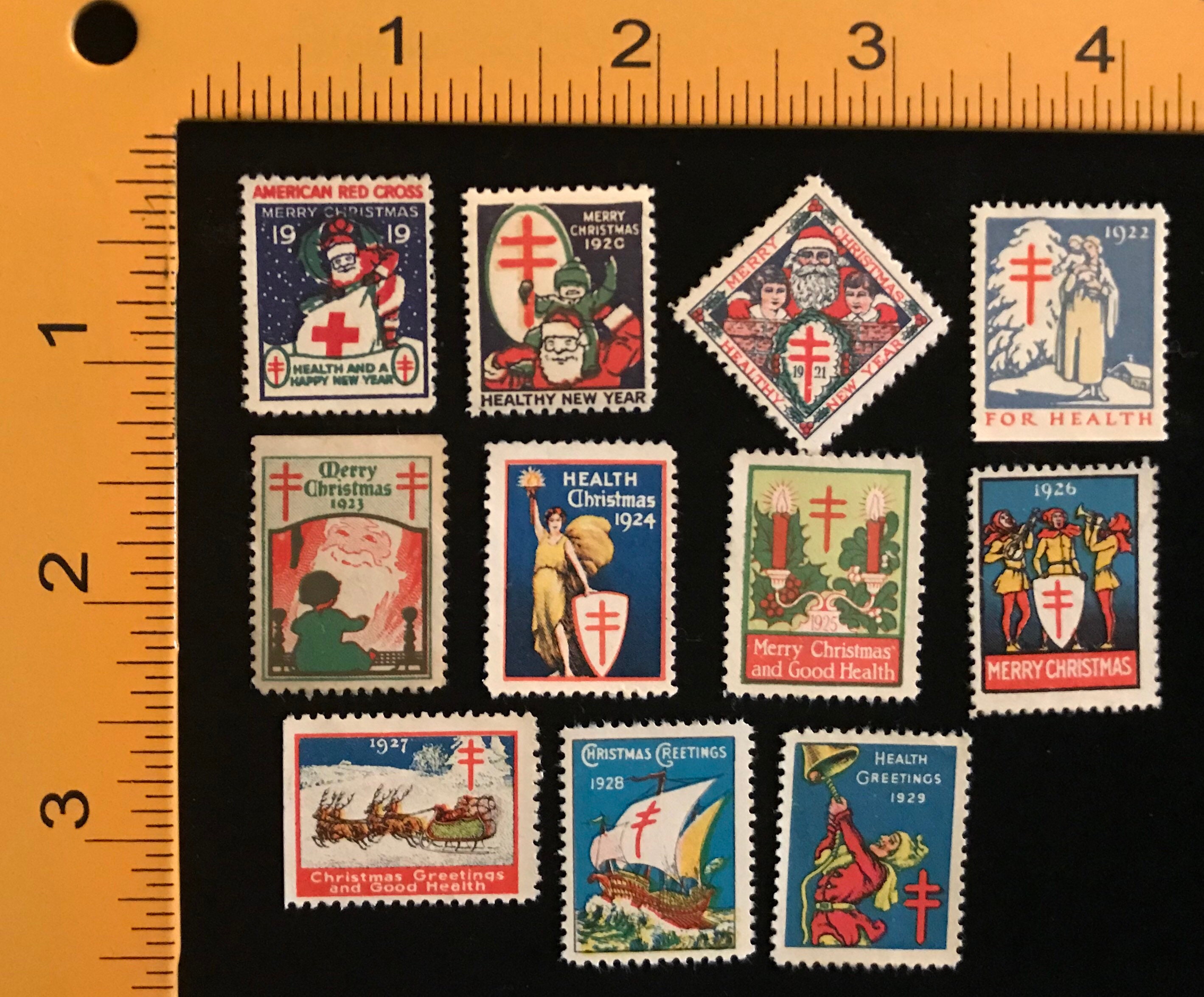 1919 to 1929 Christmas Seals, Genuine Complete Set of 11 - Etsy