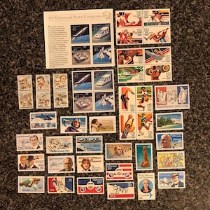US Airmail Stamps, MNH, set of 45, vintage 1974 to 1991, complete set C87 to C131, discount price
