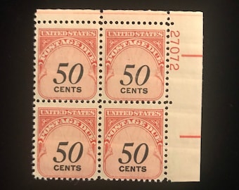 1959 Postage Due Plate Block, J99, US MNH, discount price