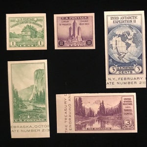 730a to 751a, set of 5 mint, souvenir sheet singles, vintage 1933-4, discount price