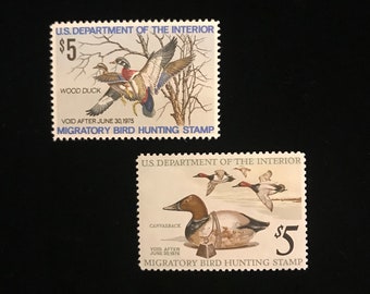 RW41, RW42, US Duck Stamps, MNH, set of 2, Vintage 1974,1975