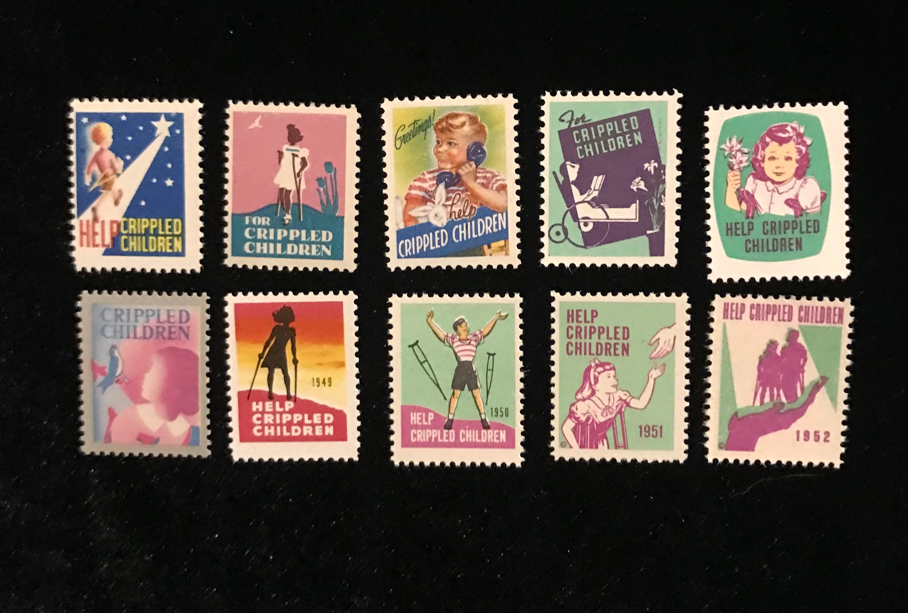 Easter Seals Vintage 1942-1952, Set of 10 - Etsy