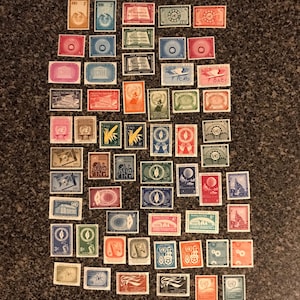 United Nations New York Stamps, 1952-1959, set of 55 all different mint stamps