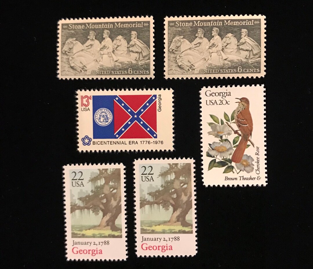 Stamps, US Vintage 1976 to 1988, Set of 6 Etsy