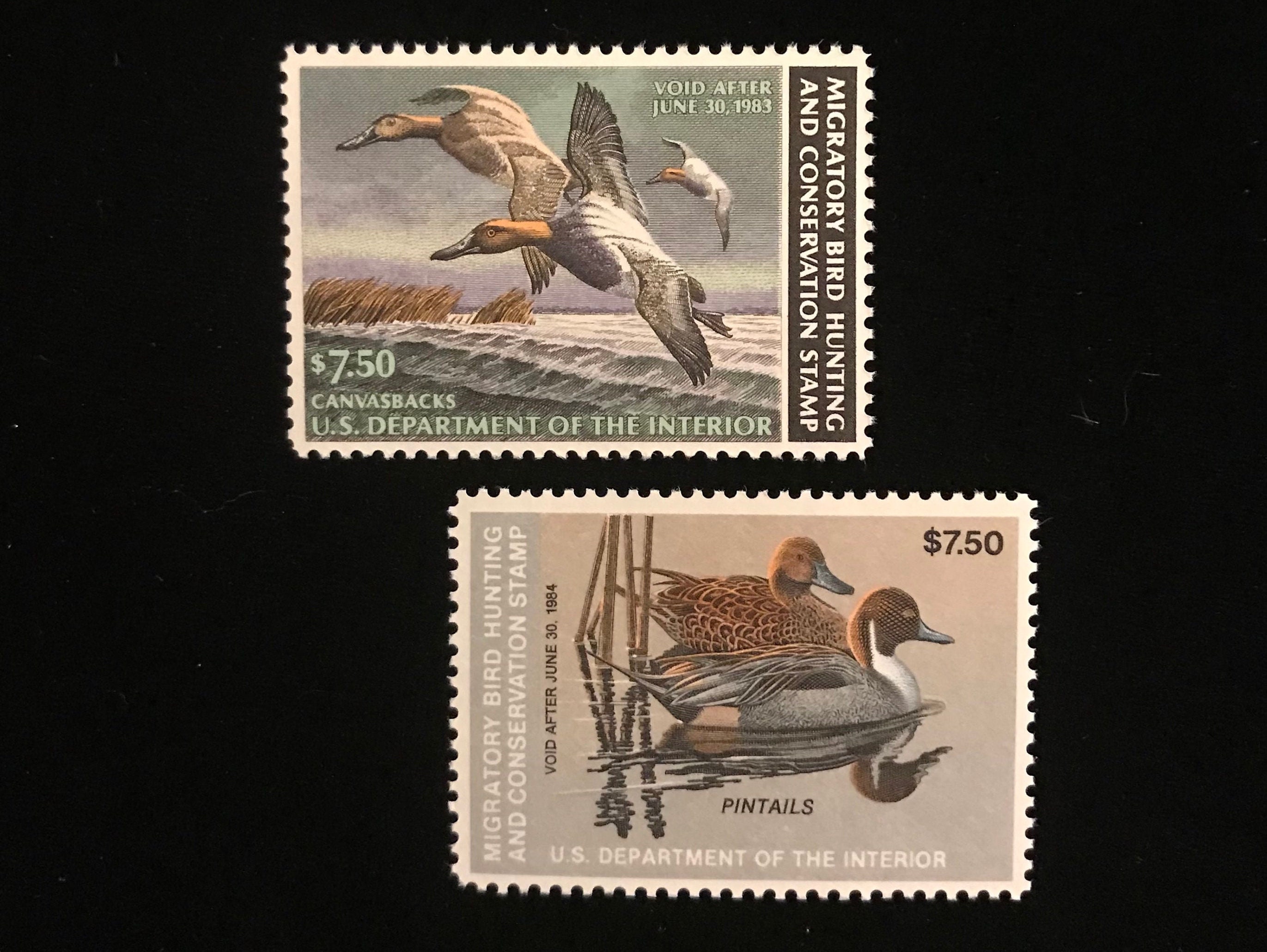 Timbres US 1935-1939 Chasse Au Canard #RW3-RW6 - 4 Timbres Comme Neufs, Jamais Articulés