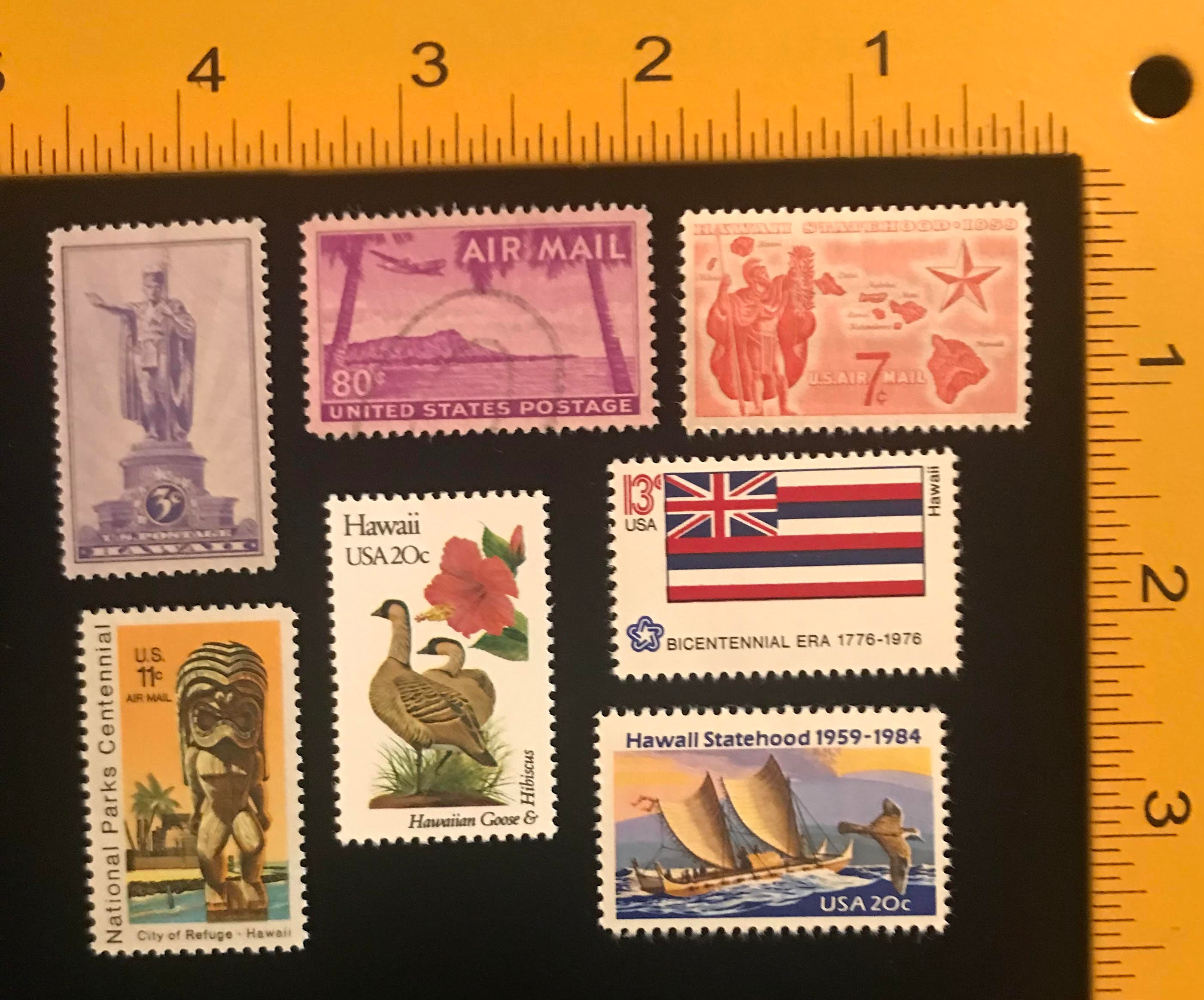 Hawaii Stamps Vintage 1937 to 1984, US Commemoratives, Set Hawaii Stamps Vintage 1937 to 1984, US Commemoratives, Set